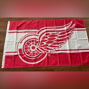 Detroit Red Wings Flag 3X5 Ft. New Banner Red Logo Double Sided New